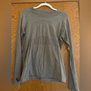 lululemon Swiftly Tech Long Sleeve, Dark Gray, size 12